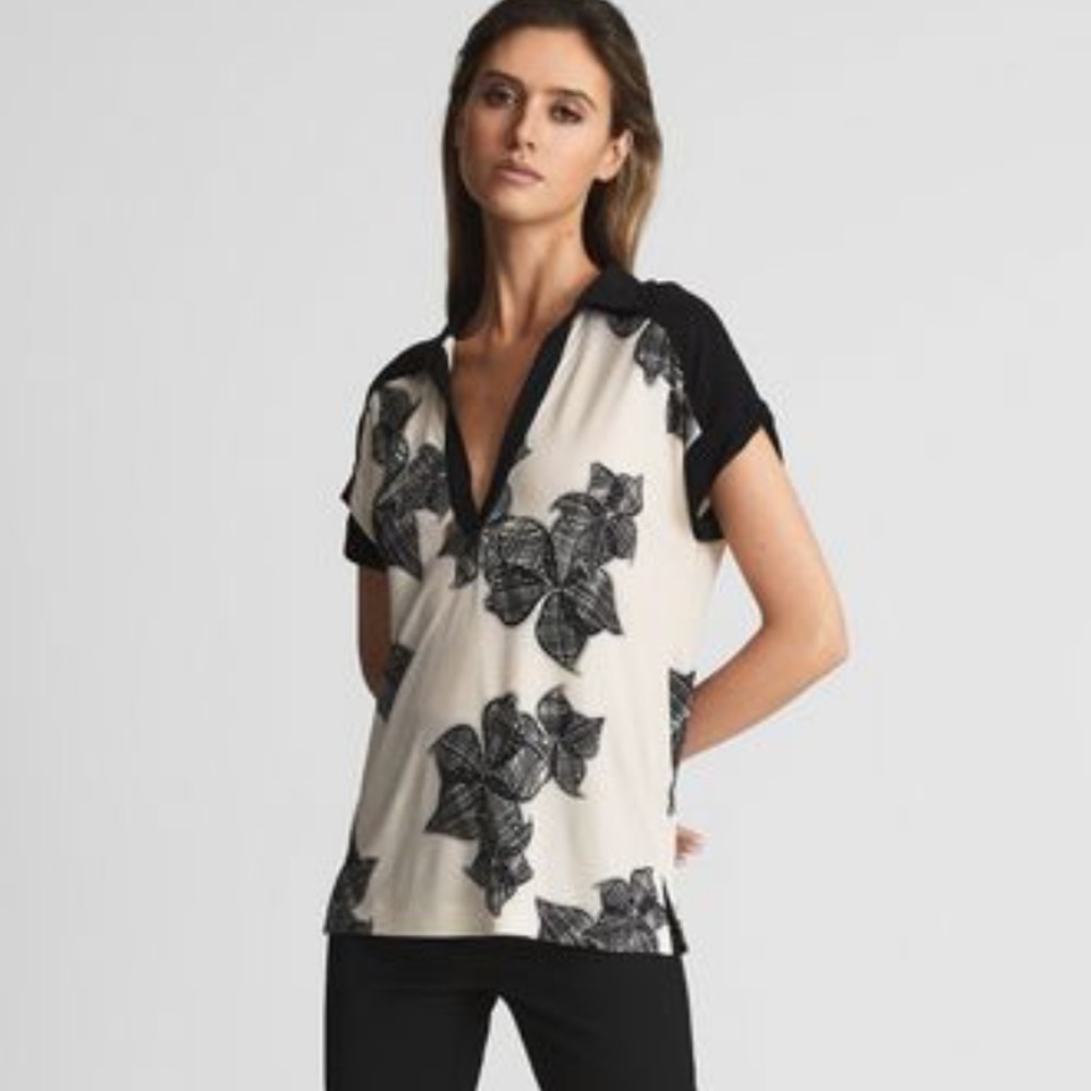 REISS
Daria Floral Print Top NWOT Size XS